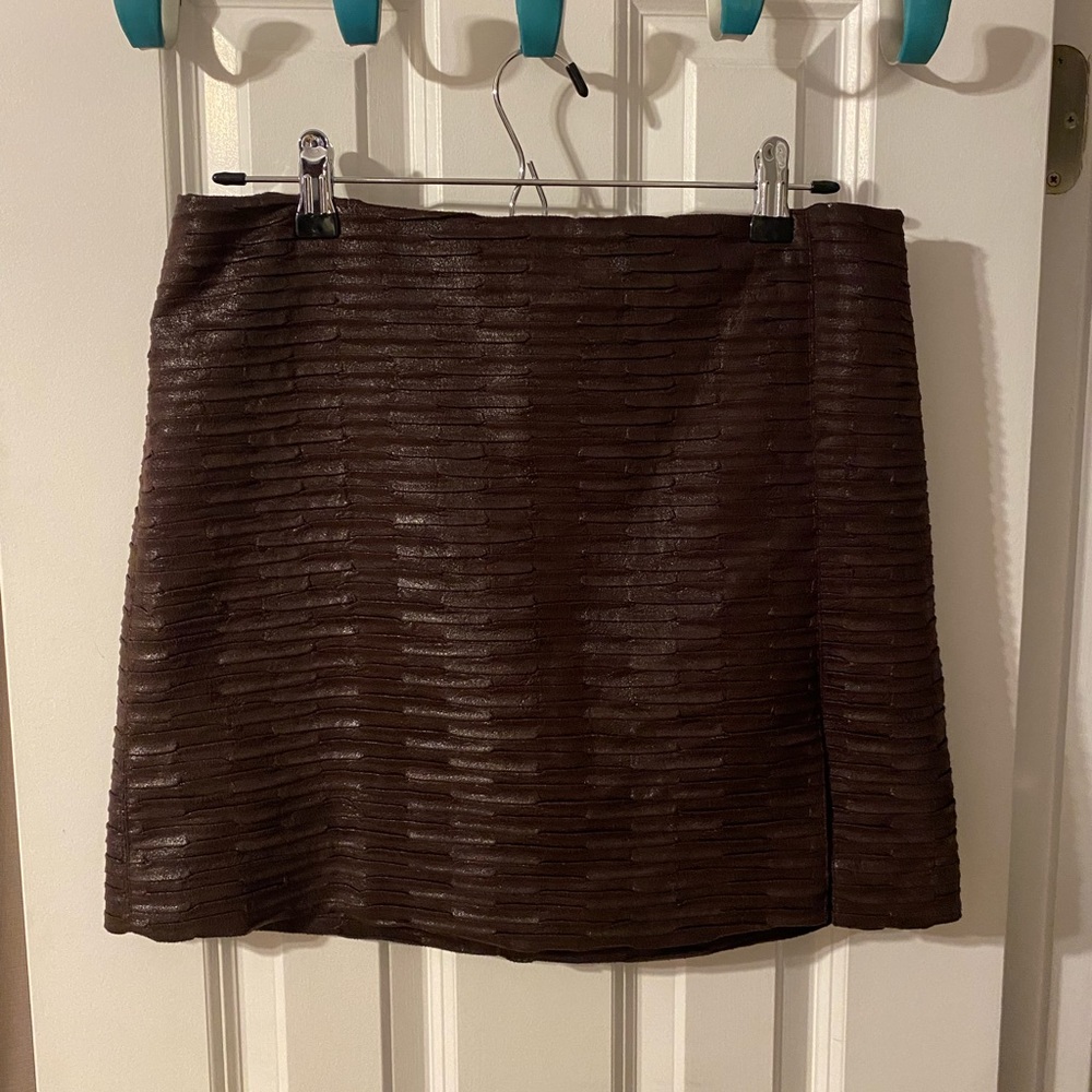 Brown tweed skirt M
